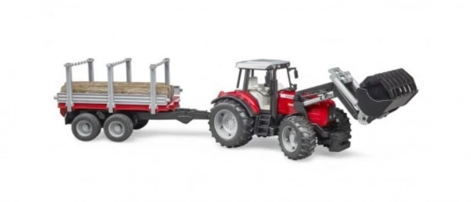 Farmer - Massey Ferguson traktor s vlekom