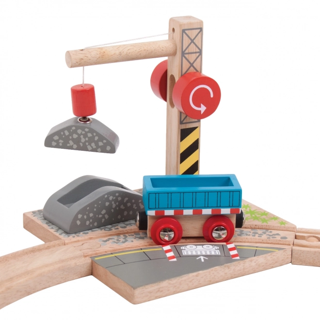 Bigjigs Rail Žeriav so štěrkom