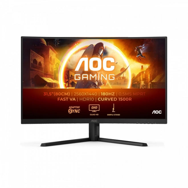 Zakrútený monitor 31.5 palca Curved VA 180Hz