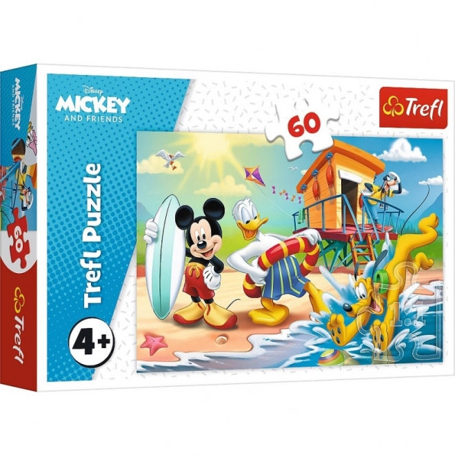 Trefl Puzzle Mickey Mouse na pláži 60 dielikov