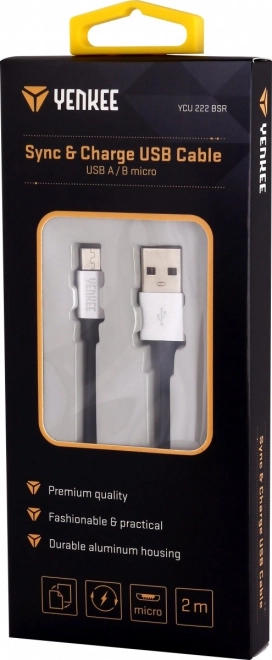 Kábel USB na Micro USB na synchronizáciu a nabíjanie 2m