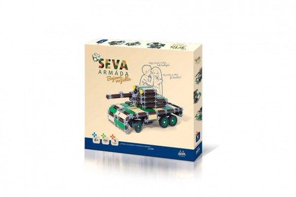 SEVA ARMY Bojové vozidlá plast 436 dielikov v krabici 35x33x5cm