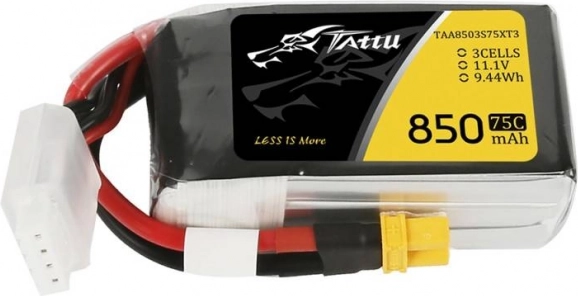 Tattu LiPo batéria 850 mAh 11,1 V 75C 3S s konektorom XT30