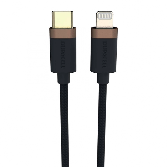 Duracell USB-C kábel na Lightning 1m čierny