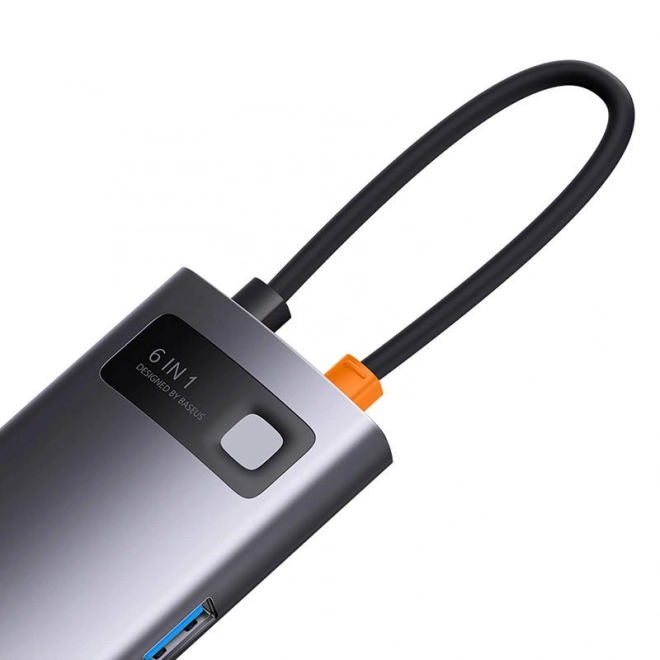 Rozbočovač 6v1 Baseus StarJoy USB-C na 3x USB 3.0 + HDMI + USB-C PD + RJ45