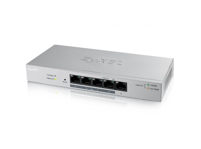 Inteligentný switch ZyXEL GS1200-5HPV2 5x Gigabit 4x PoE 60W