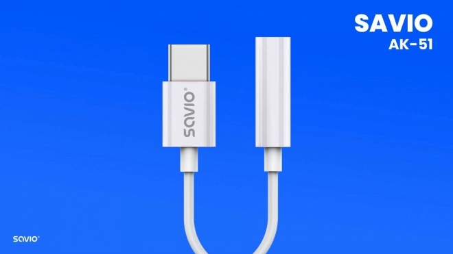 Adaptér USB-C - Mini Jack 3,5 mm, Xiaomi, Huawei, Oppo, AK-51