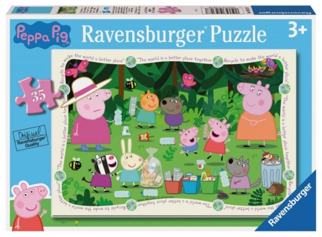 Puzzle Prasiatko Peppa 35 dielov