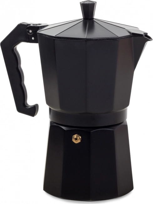 Hliníkový moka kávovar 450 ml pre 9 šálok, čierny
