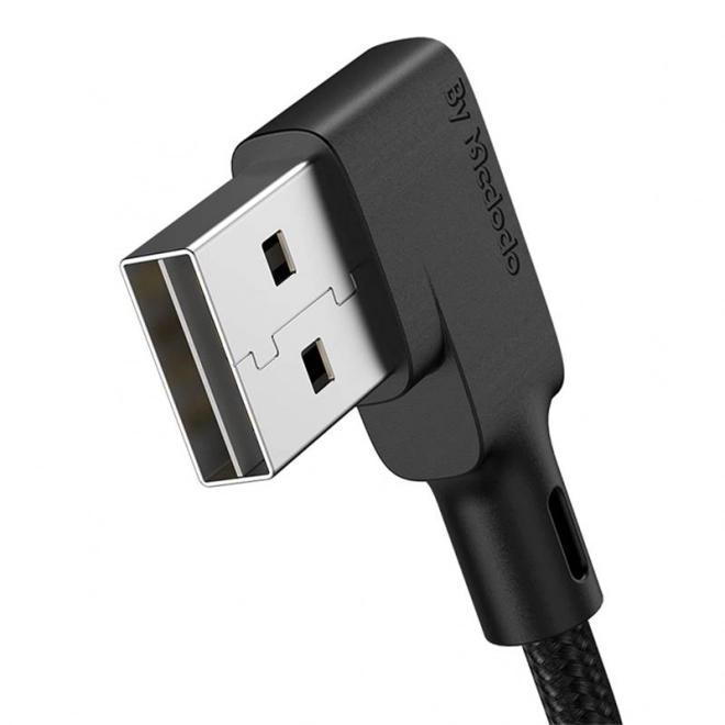 Úhlový USB-Lightning kabel McDodo 1,8 m čierny