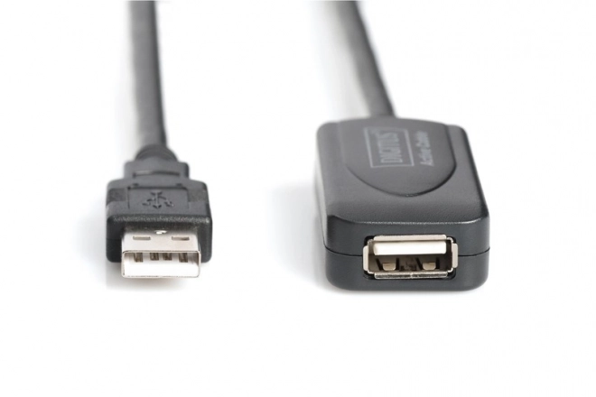 Aktívny USB 2.0 predlžovací kábel 20m čierny
