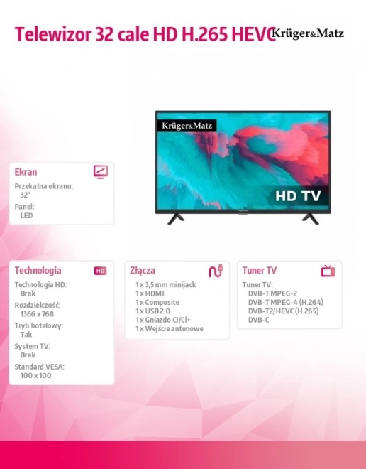 Televízor 32 palcov HD