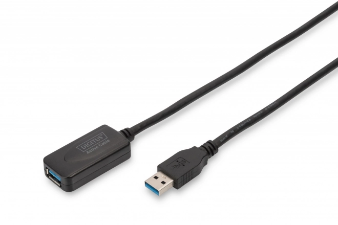 Aktívny predlžovací kábel USB 3.0 Typ A/A čierny 5m