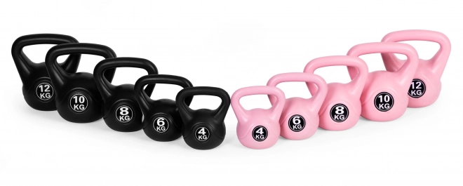 Kettlebell 4 kg ružový na cvičenie