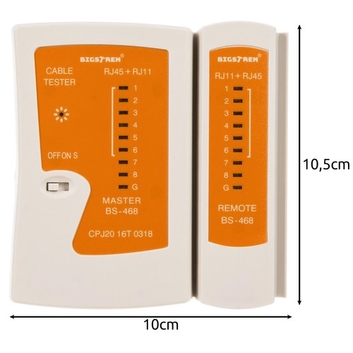 Tester káblov RJ45/RJ11 Bigstren