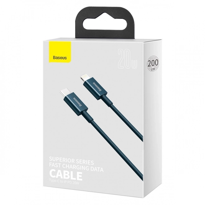 USB-C Kabel pre iPhone 20W PD 2m Modrý