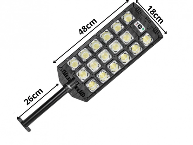 Solárna LED pouličná lampa s diaľkovým ovládaním a pohybovým senzorom