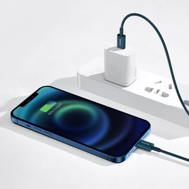 USB-C Kabel pre iPhone 20W PD 2m Modrý