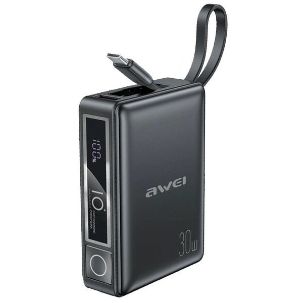 Powerbank s USB-C káblom a rýchlym nabíjaním 10000mAh