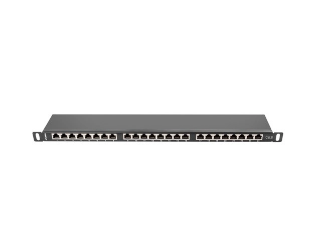 Patch panel 24 portov kat. 6 čierny