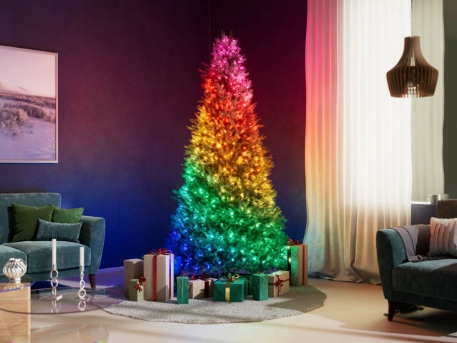 Inteligentné dekoratívne svetlá Twinkly Candies 100 LED USB-C RGB, sviečky, zelený kábel, 6m