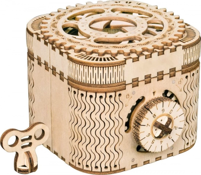 RoboTime 3D drevené mechanické puzzle Šperkovnica