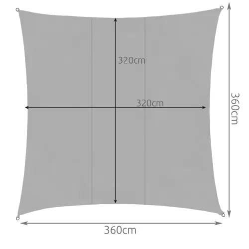 Žagiel na ochranu pred slnkom 3,6x3,6m