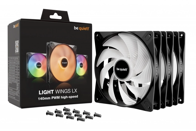 Ventilátor Light Wings 140 mm PWM vysokorýchlostný 3-balik