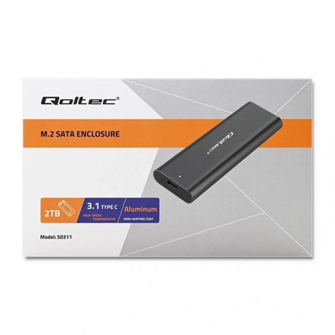 Kryt na disk M.2 SATA SSD NGFF, USB typ C