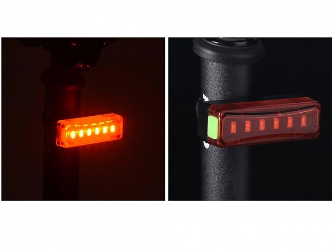 Zadné LED Svetlo na Bicykel USB