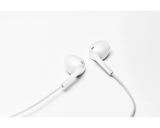 Biele USB-C slúchadlá s mikrofónom