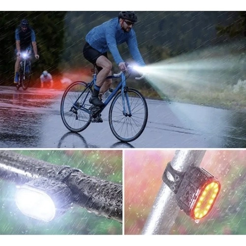 Lampa na bicykel s predným a zadným LED svetlom Trizand