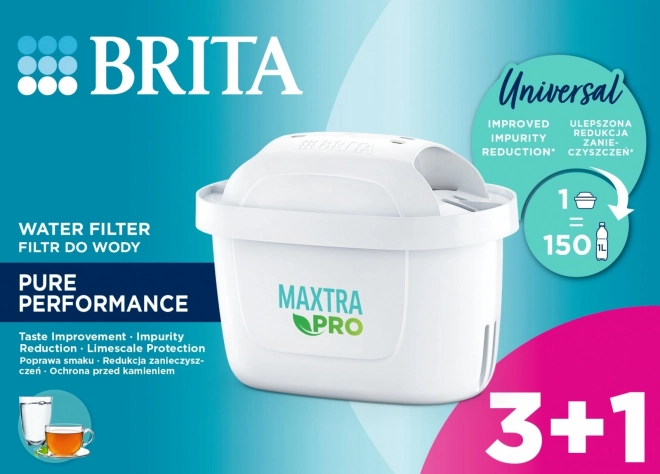 Náhradné filtrovací kazety Brita Maxtra Pro Pure Performance 3+1 ks