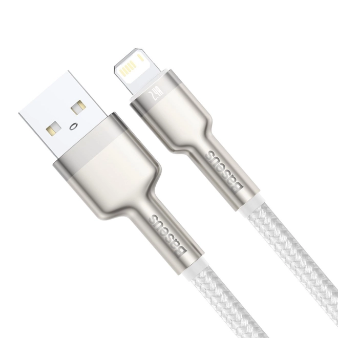 USB kábel Baseus Cafule pre Lightning 2,4A 1m biely