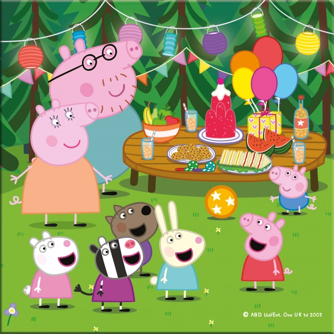 Puzzle Peppa Pig: Prázdninové dobrodružstvo 3x55 dielikov