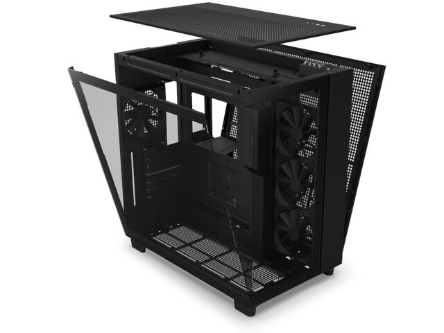 Počítačová skriňa NZXT H9 Flow s oknom čierna