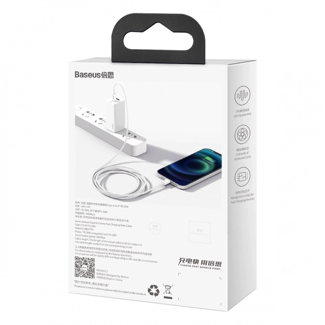 Kábel Baseus Superior USB-C na Lightning 20W PD 1,5 m