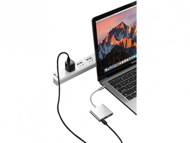 Adaptér USB-C 3v1 s HDMI a USB 3.0