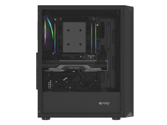 Počítačová skriňa Fury Shobo SH4 RGB s oknom čierna