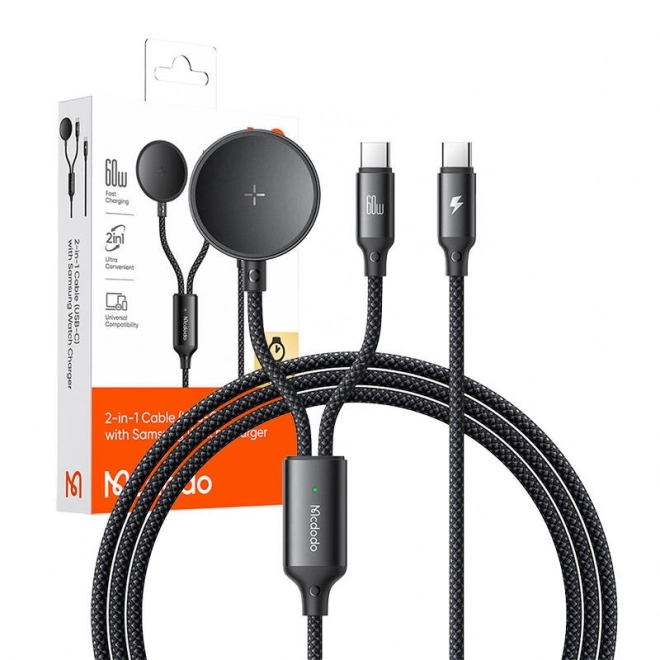 Mcdodo 2-v-1 kábel USB-C + nabíjačka pre Samsung hodinky