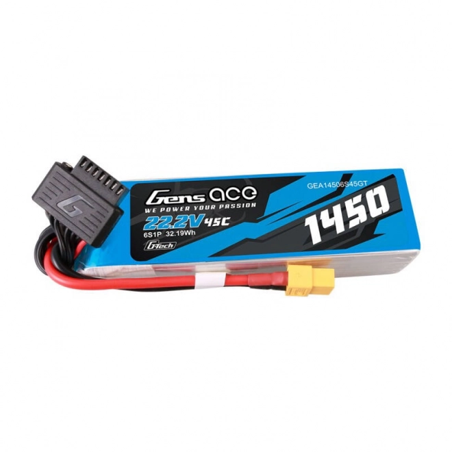 Gens Ace Lipo Batéria 1450mAh 22,2V 45C s Konektorom XT60