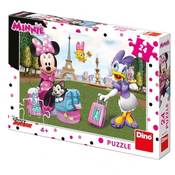 Puzzle Minnie v Paríži 24 dielikov