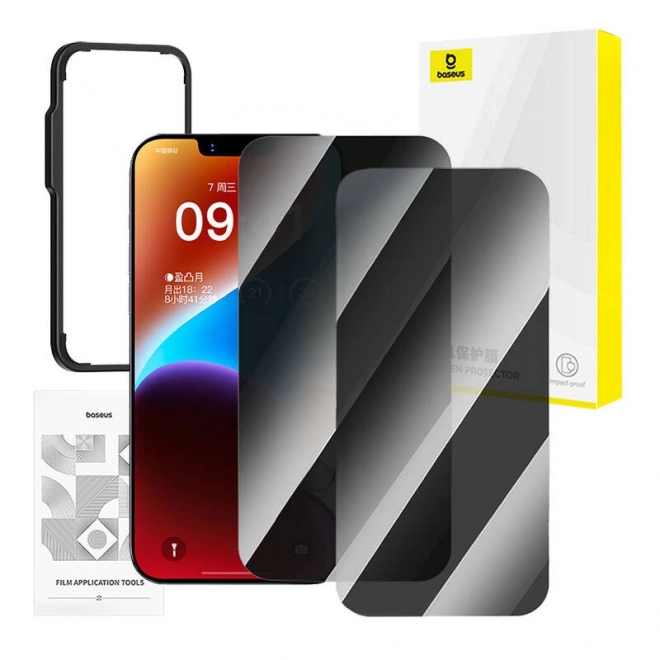 Baseus ochranné sklo pre iPhone 14 Plus/13 Pro Max s privátnou funkcionalitou