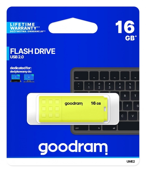 Usb kľúč 16GB žltý GOODRAM