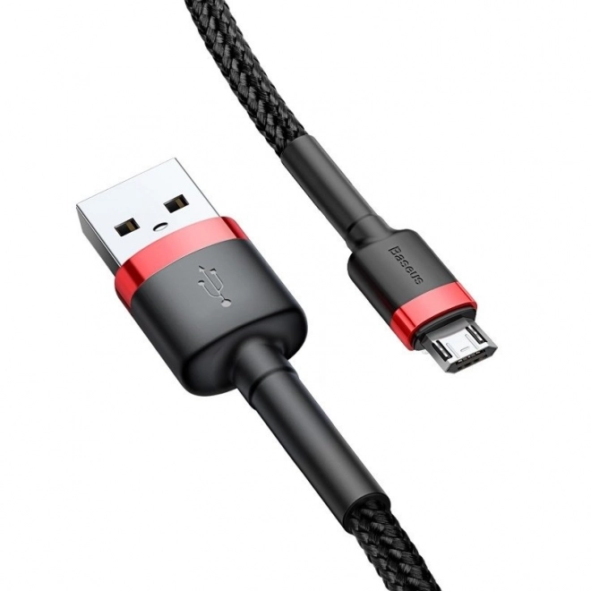 Kábel Baseus Cafule Micro USB 2A 3m čierno-červený