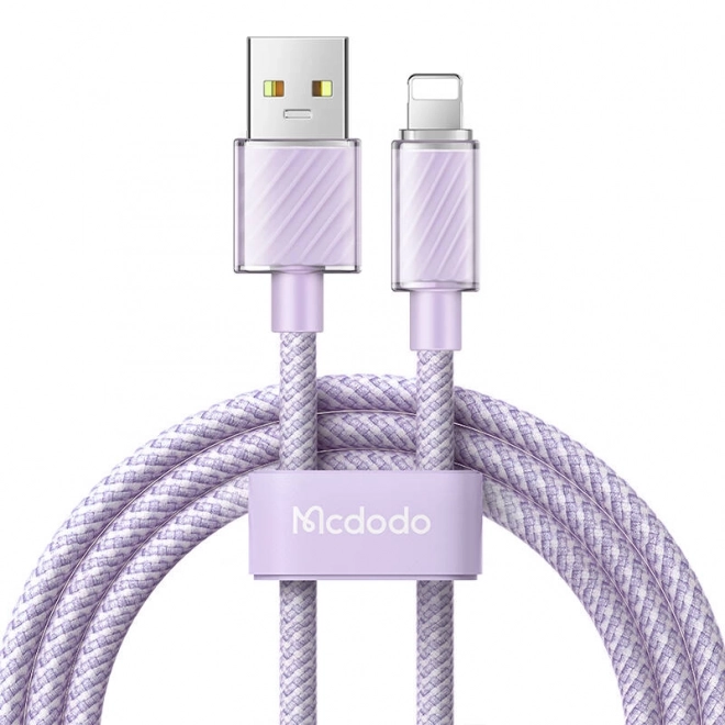 Kábel USB-A na Lightning 1,2 m Fialový