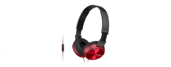 Sony slúchadlá s mikrofónom červené