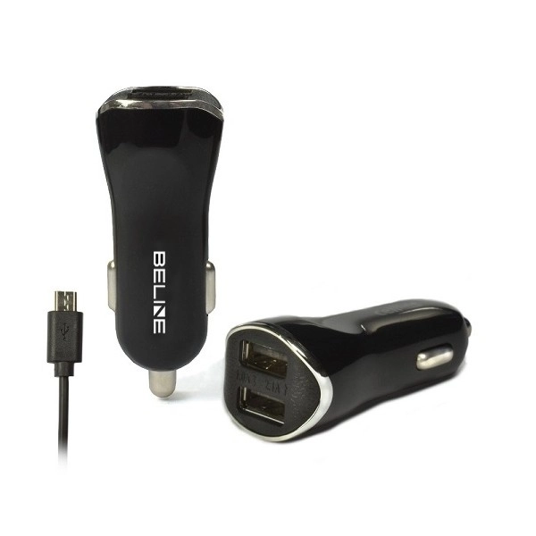 Autonabíjačka 2xUSB s microUSB BELINE