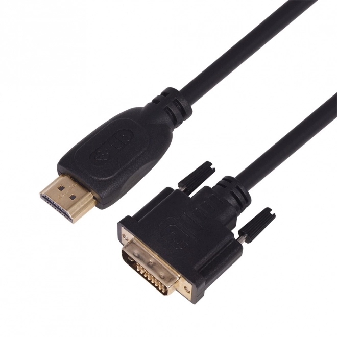 Vysoko kvalitný HDMI na DVI kábel 1.8m s pozlátenými konektormi