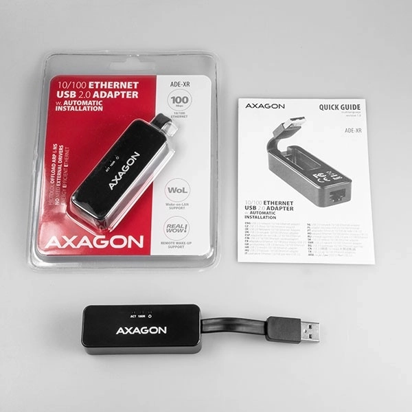Kompaktný USB Ethernet adaptér AXAGON